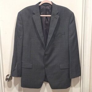 Lauren Ralph Lauren Men's Solid Gray 100% Wool Blazer Sz 44R-Event Career Office